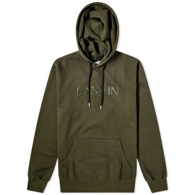 ランバン メンズ パーカー・スウェットシャツ アウター Lanvin Logo Popover Hoodie Grey