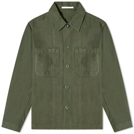 ノースプロジェクト メンズ シャツ トップス Norse Projects Tyge Cotton Linen Overshirt Green