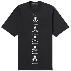 マスターマインド・ジャパン メンズ Tシャツ トップス mastermind JAPAN Vertical Repeat Logo T-Shirt Black