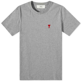 アミ メンズ Tシャツ トップス AMI Small A Heart T-Shirt Grey