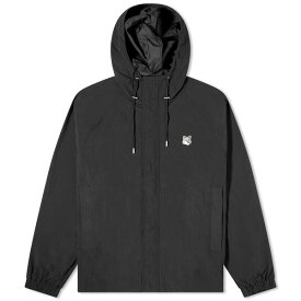 メゾンキツネ メンズ ジャケット＆ブルゾン アウター Maison Kitsune Grey Fox Head Patch Windbreaker Black