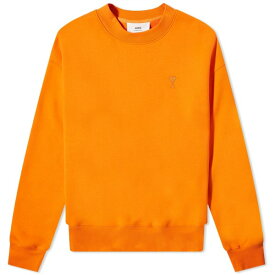 アミ メンズ パーカー・スウェットシャツ アウター AMI Tonal Heart Crew Sweat Orange