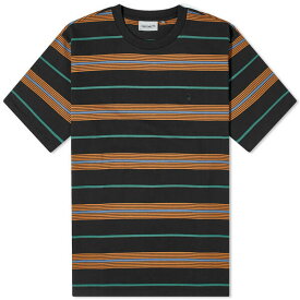カーハート メンズ Tシャツ トップス Carhartt WIP Haynes Stripe T-Shirt Black
