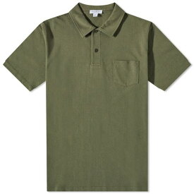 サンスペル メンズ ポロシャツ トップス Sunspel Riviera Polo Green