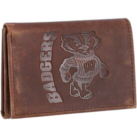 エバーグローンエンタープライズ メンズ 財布 アクセサリー Wisconsin Badgers Leather Team Tri Fold Wallet