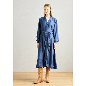 ���X ���b�V�� ���f�B�[�X �����s�[�X �g�b�v�X DOW DRESS - Denim dress - salute navy