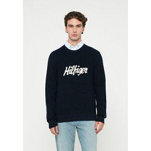 �g�~�[ �q���t�B�K�[ �����Y �j�b�g&�Z�[�^�[ �A�E�^�[ SEASONAL GRAPHIC C NECK - Jumper - dark night navy