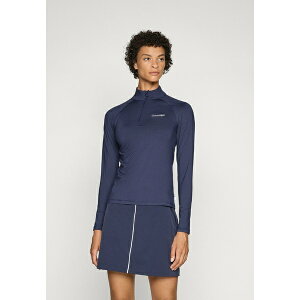 �J���o���N���C���S���t ���f�B�[�X �J�b�g�\�[ �g�b�v�X DAKOTA QUARTER ZIP TOP - Long sleeved top - navy
