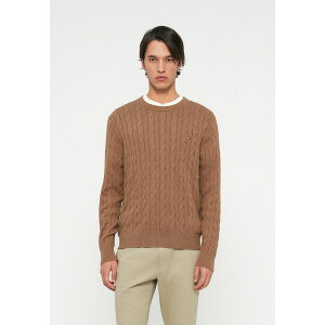 �g�~�[ �q���t�B�K�[ �����Y �j�b�g&�Z�[�^�[ �A�E�^�[ CLASSIC CABLE CREW NECK - Jumper - highland khaki