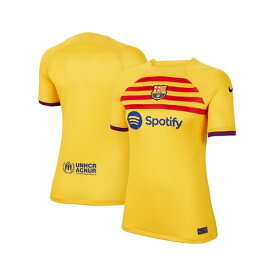 ナイキ レディース Tシャツ トップス Women's Yellow Barcelona 2022/23 Fourth Breathe Stadium Replica jersey Yellow