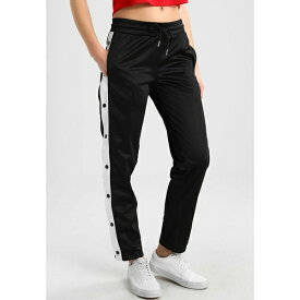 アーバン クラシックス レディース カジュアルパンツ ボトムス LADIES BUTTON UP TRACK PANTS - Tracksuit bottoms - black/white