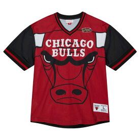 ミッチェル&ネス メンズ Tシャツ トップス Chicago Bulls Mitchell & Ness Jumbotron 3.0 Mesh VNeck TShirt Red