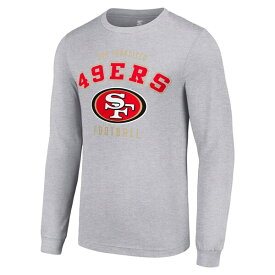 スターター メンズ Tシャツ トップス San Francisco 49ers Starter Long Sleeve TShirt Heather Gray