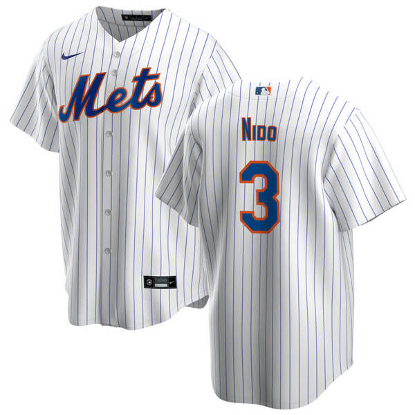 ナイキ メンズ ユニフォーム トップス New York Mets Nike Home Replica Custom Jersey White