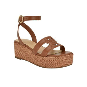 g~[ qtBK[ fB[X T_ V[Y Women's Vastie Raffia Platform Wedge Sandals Brown