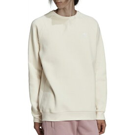 アディダス メンズ パーカー・スウェットシャツ アウター adidas Originals Men's Adicolor Essentials Trefoil Crewneck Sweatshirt Wonder White