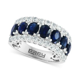 エフィー コレクション レディース リング アクセサリー Effy Blue & White Sapphire Ring (3-1/2 ct. t.w.) & Diamond (1/20 ct. t.w.) in 14k White Gold. (Also available Emerald and Multi-Sapphire ) Sapphire