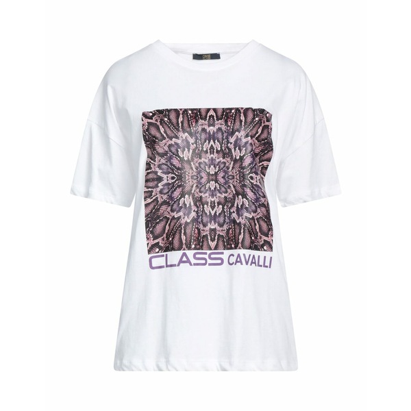 カヴァリ クラス ロベルト・カバリ レディース カットソー トップス T-shirts White