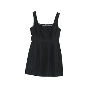 �}�[�W�� ���f�B�[�X �����s�[�X �g�b�v�X Crystal-embellished square-neck mini dress Black