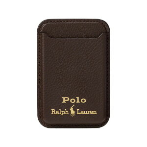 �����t���[���� �����Y ���z �A�N�Z�T���[ Magsafe pebbled logo-detail leather card case Brown