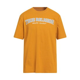 【送料無料】 トゥルーレリジョン メンズ Tシャツ トップス T-shirts Orange