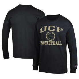 チャンピオン メンズ Tシャツ トップス UCF Knights Champion Icon Logo Basketball Jersey Long Sleeve TShirt Black