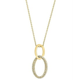 エフィー コレクション レディース ネックレス・チョーカー・ペンダントトップ アクセサリー EFFY&reg; Diamond Interlocking Oval Loop 18" Pendant Necklace (1/2 ct. t.w.) in 14k Gold 14K Gold