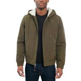ラッキーブランド メンズ ジャケット＆ブルゾン アウター Men's Fleece-Lined Zip-Front Hooded Jacket Olive