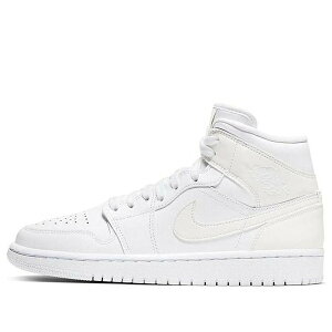 Air Jordan �W���[�_�� ���f�B�[�X �X�j�[�J�[ White �y(WMNS) Air Jordan 1 Mid 'White Ivory' BQ6472-112�z �T�C�Y US_7(24.0cm)