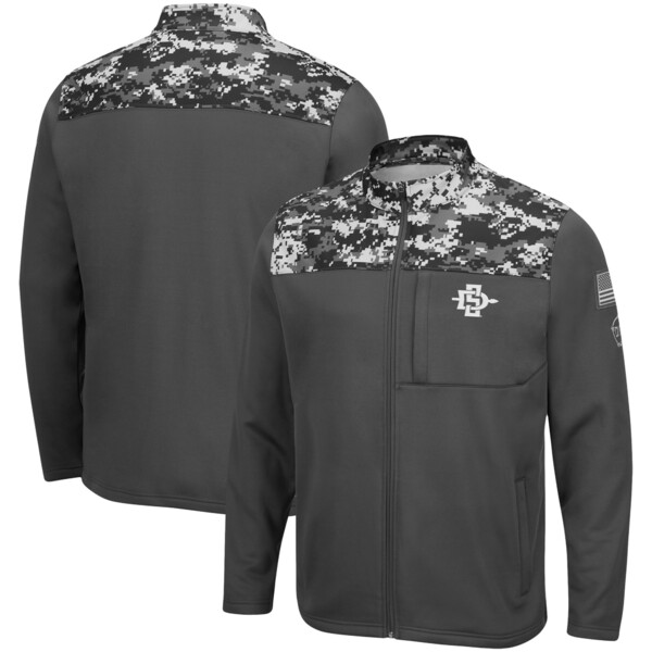 コロシアム メンズ ジャケット＆ブルゾン アウター San Diego Toreros Colosseum OHT Military Appreciation Digi Camo FullZip Jacket Charcoalのサムネイル