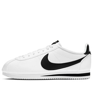 Nike �i�C�L ���f�B�[�X �X�j�[�J�[ �y(WMNS) Nike Classic Cortez Leather 'White Black' 807471-101�z �T�C�Y US_7.5(24.5cm)