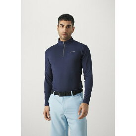 カルバンクラインゴルフ メンズ シャツ トップス NEWPORT HALF ZIP - Long sleeved top - navy