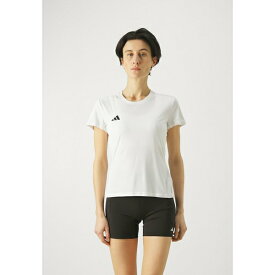 アディダス レディース Tシャツ トップス ADIZERO TEE - Sports T-shirt - white