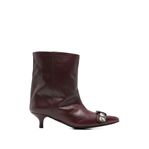 �g�[�K�@�s���[�� ���f�B�[�X �u�[�c �V���[�Y Toe-embellished leather boots Red