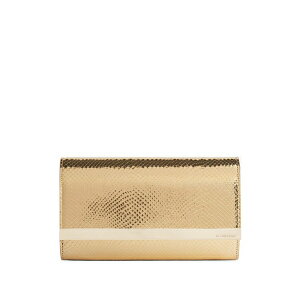 �f�B�[�X�N�G�A�[�h ���f�B�[�X �N���b�`�o�b�O �o�b�O Metallic textured wallet Gold