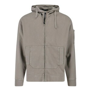 �V�[�s�[�J���p�j�[ �����Y �p�[�J�[�E�X�E�F�b�g�V���c �A�E�^�[ Goggle-details zip-fastening hoodie Grey