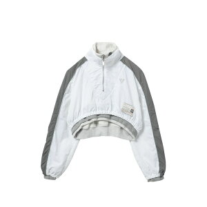 �~�n�����X�q�� ���f�B�[�X �W���P�b�g���u���]�� �A�E�^�[ Triple layered half-zip jacket White