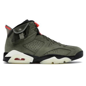 Jordan �W���[�_�� �����Y �X�j�[�J�[ �yJordan 6 Retro Travis Scott�z �T�C�Y US_11.5(29.5cm) Medium Olive/Black-Sail-University Red