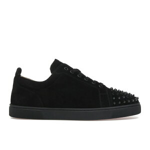 Christian Louboutin �N���X�`���� ���u�^�� �����Y �X�j�[�J�[ �yChristian Louboutin Louis Junior Spikes Veau Velours Sneaker Black�z �T�C�Y US_12(30.0cm) Black