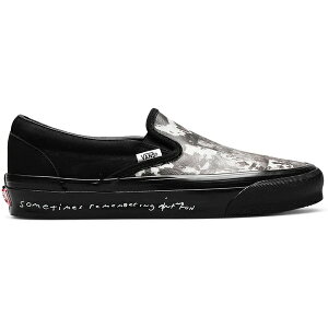 Vans �o���Y �����Y �X�j�[�J�[ �yVans Classic Slip-On LX Jim Goldberg Black Wall�z �T�C�Y US_8.5(26.5cm) Jim Goldberg/Back Wall