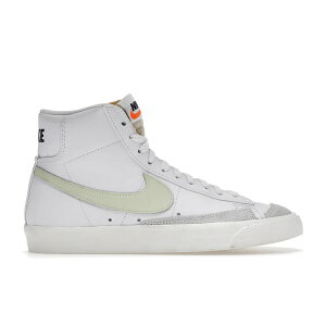 Nike �i�C�L ���f�B�[�X �X�j�[�J�[ �yNike Blazer Mid 77 White Barely Volt (Women's)�z �T�C�Y US_W_11.5 White/White-Total Orange-Barely Volt