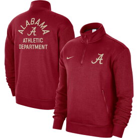 ナイキ メンズ ジャケット＆ブルゾン アウター Alabama Crimson Tide Nike Campus Athletic Department QuarterZip Sweatshirt Crimson