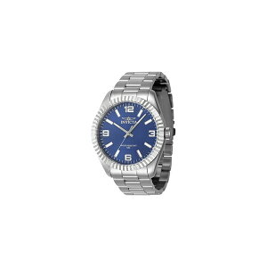 CrN^ Y rv ANZT[ Men's 47451 Specialty Quartz 3 Hand Blue Dial Watch Silver