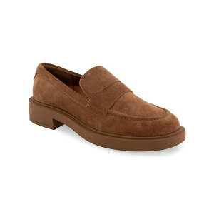 GA\[Y fB[X Xb|E[t@[ V[Y Women's Gelso Block Heel Loafers Brown Tobacco Suede
