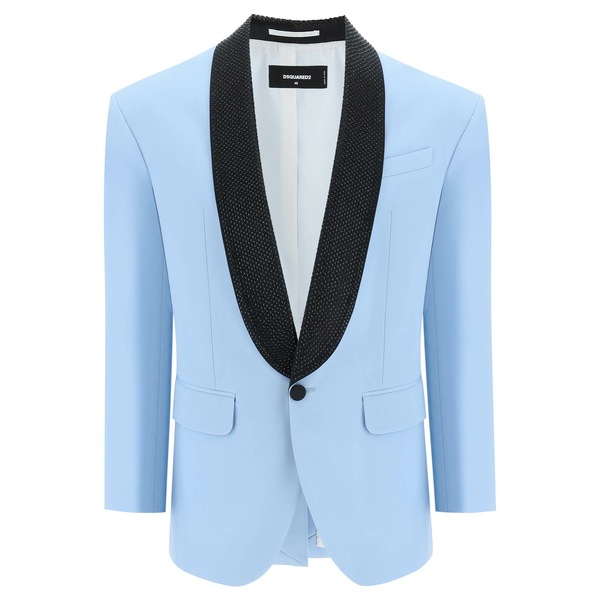 ディースクエアード メンズ ジャケット＆ブルゾン アウター Wool Barathea 80's Blazer SKY (Light blue)