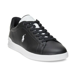 t[ Y Xj[J[ V[Y Men's Heritage Court II Leather Lace-Up Sneakers BLACK/WHITE