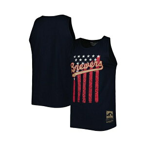 �~�b�`�F��&�l�X �����Y �V���c �g�b�v�X Men's Navy Milwaukee Brewers Cooperstown Collection Stars and Stripes Tank Top Navy
