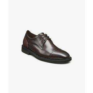 J[K[tFh Y hXV[Y V[Y Men's Leather Cap Toe Derby Lace-Up Shoe Dark Brown