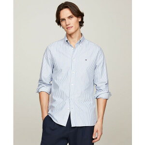 g~[ qtBK[ Y Vc gbvX Men's Regular-Fit Striped Heritage Oxford Long-Sleeve Shirt Shirt Blue / White