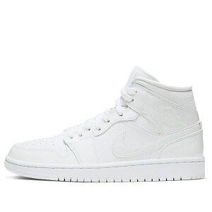 Air Jordan �W���[�_�� ���f�B�[�X �X�j�[�J�[ White �y(WMNS) Air Jordan 1 Mid 'Triple White' BQ6472-100�z �T�C�Y US_W_11